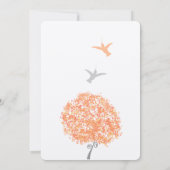 Korallengräber Humming Vögel Einladung zur Hochzei (Rückseite)