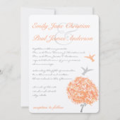 Korallengräber Humming Vögel Einladung zur Hochzei (Vorderseite)