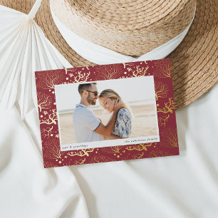 Korallengrenze Horizontales Foto Folien Feiertagskarte