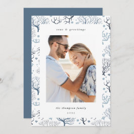 Korallengrenze | Vertikales Foto Feiertagskarte