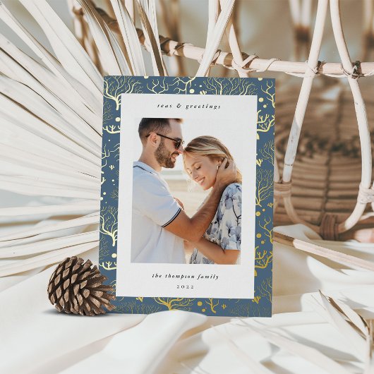 Korallengrenze | Vertikales Foto Folien Feiertagskarte