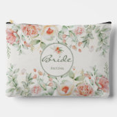 Korallengrün Romantische Blüte für die Braut Zubehörtasche (Vorderseite)