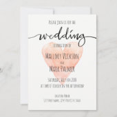 Korallenhandschrift Typografie Einladung (Vorderseite)