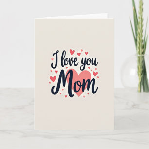 Korallenherz Ich liebe dich Mama Karte