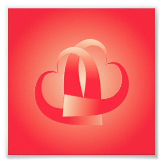 Korallenherzen umarmend fotodruck (Vorne)