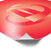 Korallenherzen umarmend fotodruck (Ecke)