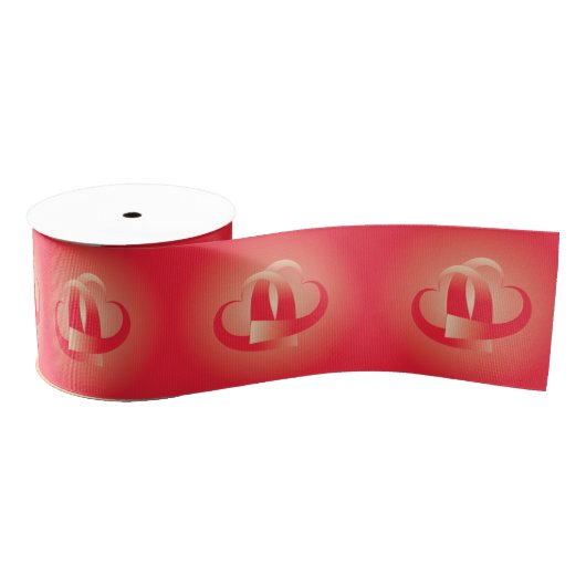 Korallenherzen umarmend ripsband (Spule)