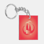 Korallenherzen umarmend schlüsselanhänger (Vorderseite links)