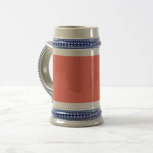 Korallenhex-Code FF6F61 Bierglas (Vorderseite Links)