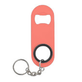 Korallenhex-Code FF6F61 Mini Flaschenöffner (Vorderseite)