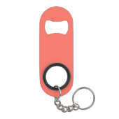 Korallenhex-Code FF6F61 Mini Flaschenöffner (Rückseite)