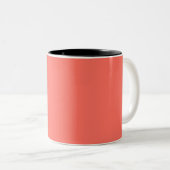Korallenhex-Code FF6F61 Zweifarbige Tasse (VorderseiteRechts)
