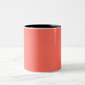Korallenhex-Code FF6F61 Zweifarbige Tasse (Mittel)