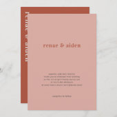 Korallenhochzeit Einladung, Rosthochzeit Einladung (Vorne/Hinten)