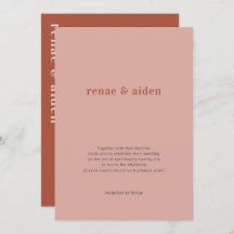 Korallenhochzeit Einladung, Rosthochzeit
