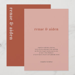 Korallenhochzeit Einladung, Rosthochzeit Einladung