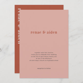 Korallenhochzeit Einladung, Rosthochzeit Einladung