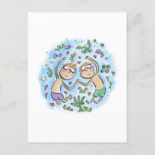 Korallenhochzeit Postkarte