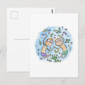 Korallenhochzeit Postkarte (Vorne/Hinten)