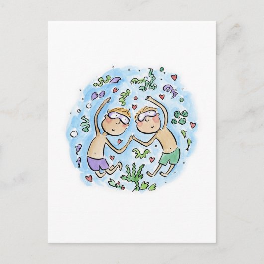 Korallenhochzeit Postkarte (Vorderseite)