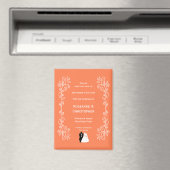 Korallenhochzeit rettet das Datum Magnet Braut (In Situ (Geschirrspüler))