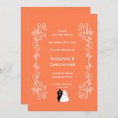 Korallenhochzeit speichert die Datumskarte Save The Date (Vorne/Hinten)