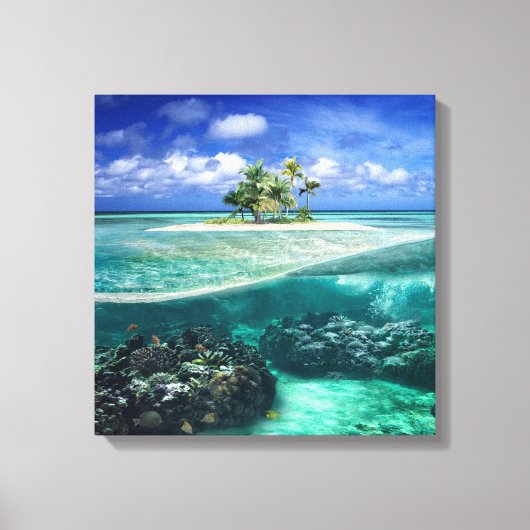 Koralleninsel Leinwanddruck (Vorderseite)