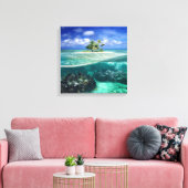Koralleninsel Leinwanddruck (Insitu (Wohnzimmer))
