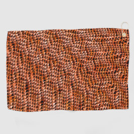 Korallenjute, rot und orange golfhandtuch