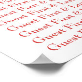 Korallenklassik und Weiß Poster (Ecke)