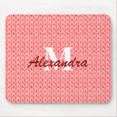 Korallenknette Texturmousepad mit Monogramm Mousepad (Vorne)
