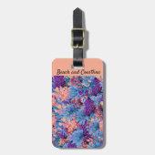 Korallenkollage Gepäckanhänger (Vorderseite vertikal)