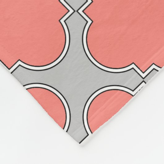 Korallenkoralle und Graukorallen Fleecedecke (Ecke)