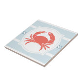 Korallenkrebse nautische Streifen Keramik Fliesen (Seite)