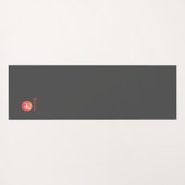 Korallenkreisname Initial A Wavy Grau Yoga Mat Yogamatte (Rückseite (Horizontal))