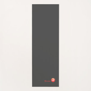 Korallenkreisname Initial A Wavy Grau Yoga Mat Yogamatte