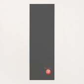 Korallenkreisname Initial A Wavy Grau Yoga Mat Yogamatte (Rückseite)