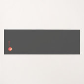 Korallenkreisname Initial A Wavy Grau Yoga Mat Yogamatte (Vorderseite (Horizontal))