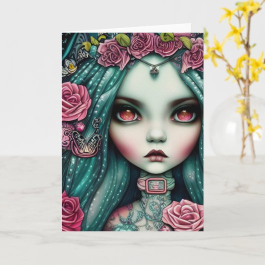 Korallenkunstdarstellung Karte (Gelbe Blume)