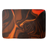 Korallenkurven oder Wellen über dunklem Hintergrun Badematte (Vorderseite)