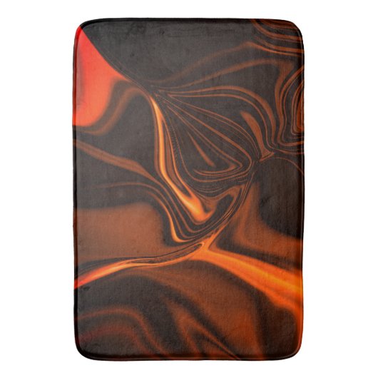 Korallenkurven oder Wellen über dunklem Hintergrun Badematte (Vorderseite Vertikal)