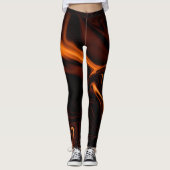 Korallenkurven oder Wellen über dunklem Hintergrun Leggings (Vorderseite)