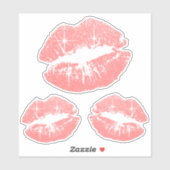 Korallenlips - Kiss-Cut Aufkleber (Blatt)