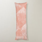 Korallenminimalgeometrische Tintenstruktur Seitenschläferkissen (Rückseite (Vertikal))