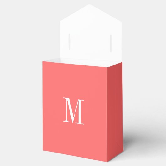Korallenmonogramm-Vorlage Geschenkschachtel (Geöffnet)