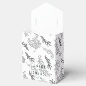 Korallenmuster B & W Feld Nautische Gastgeschenk H Geschenkschachtel (Geöffnet)