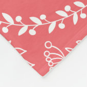 Korallenmuster Blätter Floral Monogramm Muster Fleecedecke (Ecke)