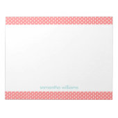 Korallenmuster Notizblock (Vorderseite)