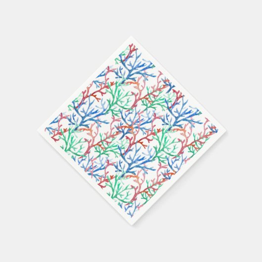 Korallenmuster Serviette (Ecke)