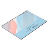 Korallennacht blauer Minimalname Spiral Foto Noteb Notizblock (Linke Seite)